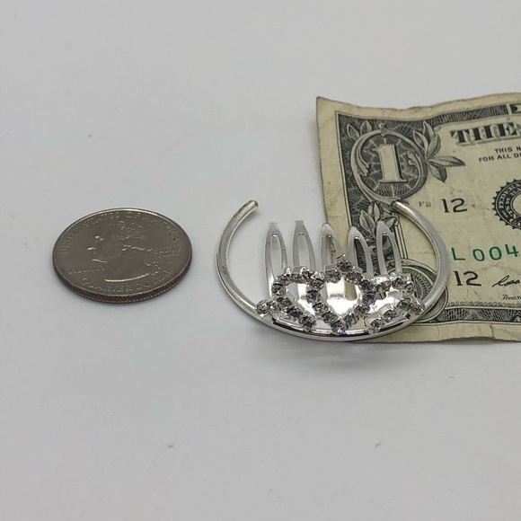 Mini Chrystal Rhinestone Tiara - Picture 6 of 8